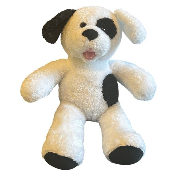 Build-A-Bear White & Black Spots Dog Plush 2015 15" - Picture 1 of 4